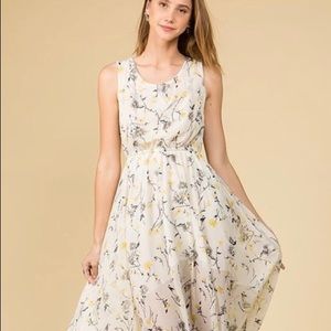 Springtime floral double layer dress